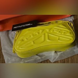PRETTYLITTLETHING Yellow Embossed Mini Bag